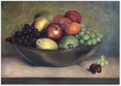 Posterux© | Classic Fruit Bowl Poster – Vintage Still Life Painting poster – premium wall art
