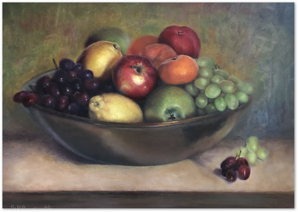 Posterux© | Classic Fruit Bowl Poster – Vintage Still Life Painting poster – premium wall art