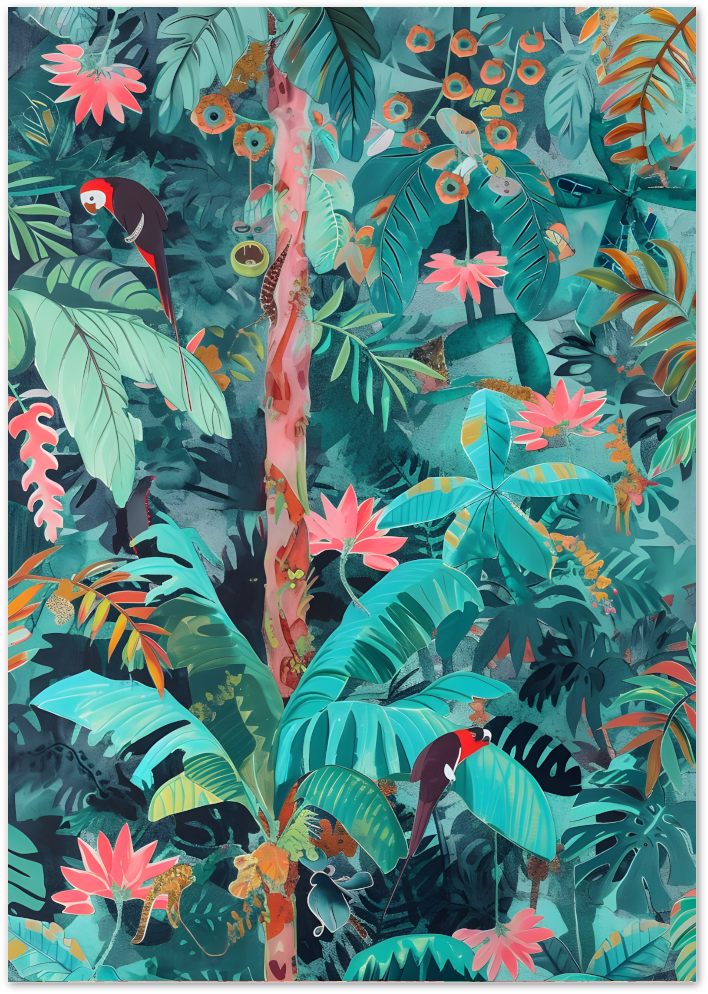 Posterux© | Tropical Jungle Poster – Exotic Botanical Illustration poster – premium wall art