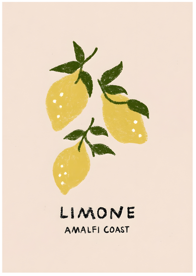 Posterux© | Limone Amalfi Coast Poster – Mediterranean Lemon Art poster