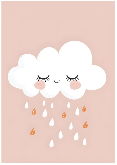 Posterux© | Smiling Cloud Poster – Cute Kids Wall Art poster