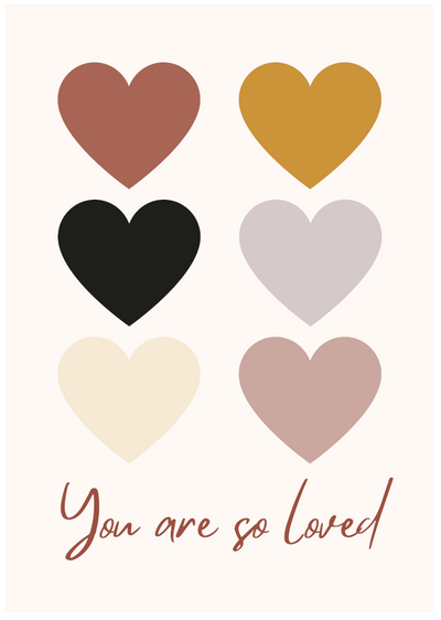 Posterux© | You Are So Loved Poster – Minimal Love Typography poster
