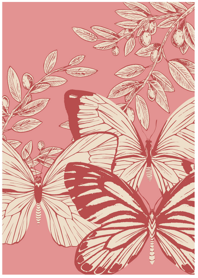 Posterux© | Butterfly Pattern Poster – Vintage Botanical Illustration poster