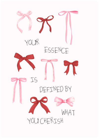 Posterux© | Bow Pattern Poster – Feminine Illustration Art poster