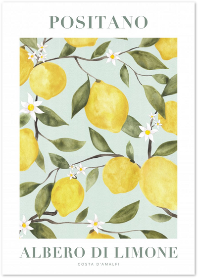 Positano Albero di Limone Poster – Amalfi Lemon Wall Art | Posterux