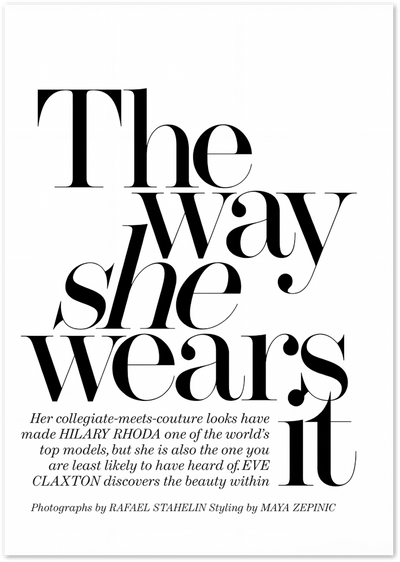 The Way She Wears It Poster – Elegant Typography Fashion Print | Posterux