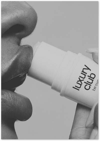 Luxury Club Lipstick Poster – Black and White Fashion Print | Posterux