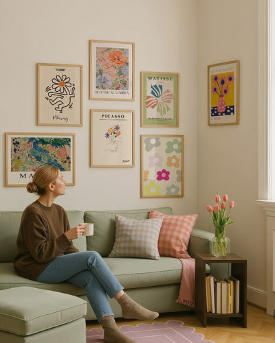 Posterux© | Colorful Art & Botanical Gallery Wall – Set of 7 Posters poster