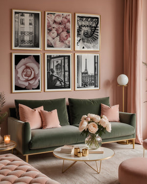 Posterux© | Parisian Bloom Gallery Wall – Set of 6 Framed Posters poster – premium wall art premium poster by Posterux